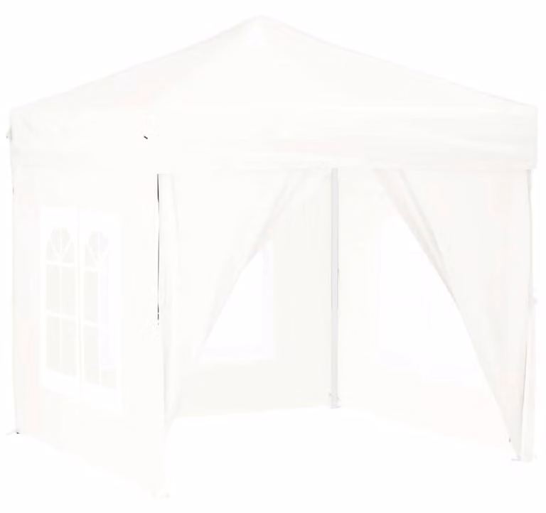 Tenda pieghevole per feste con pareti laterali e finestre, 2 x 2 metri