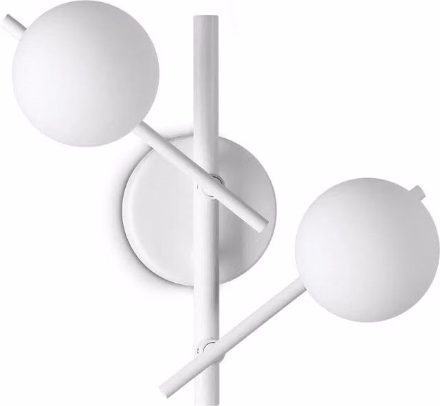 Applique Moderna Ideal Lux Atlas in Metallo e Vetro con LED Regolabile, Disponibile in Bianco, Nero o Oro/Ottone