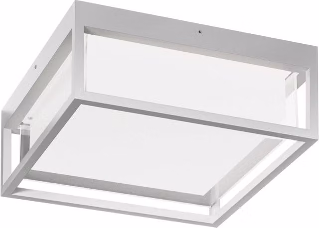 Plafoniera LED Gealuce GES2090 da 20W in Alluminio Bianco Opaco con CCT, Lampada a Soffitto IP65 per Esterni e Giardino