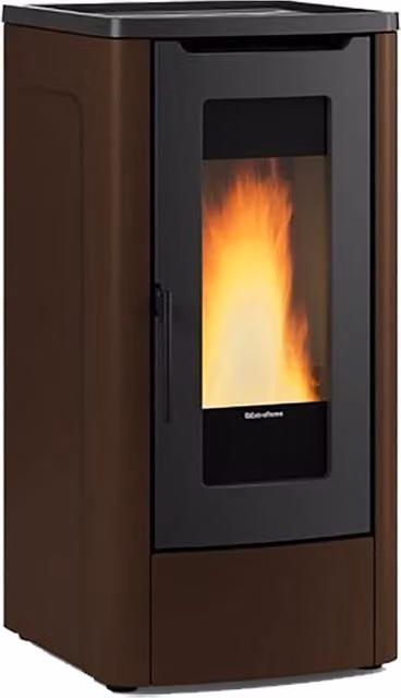 Stufa a pellet Dahiana Vfs Iperbriko colore bronzo in metallo e ghisa L: 108,0 cm, P: 52,5 cm