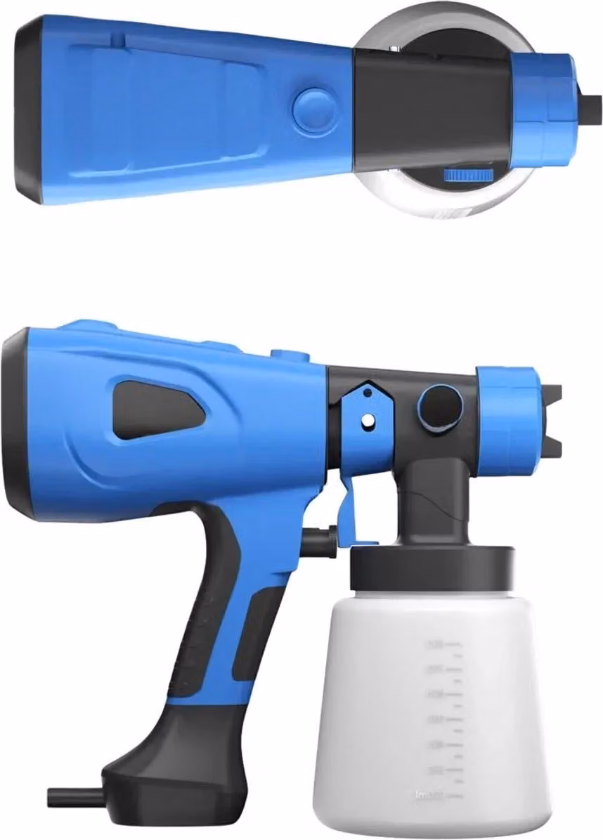 Pistola elettrica per verniciatura - 1000 ml - Portatile - 3 tipi di spruzzatura - Per recinzioni, muri e tavole da decking