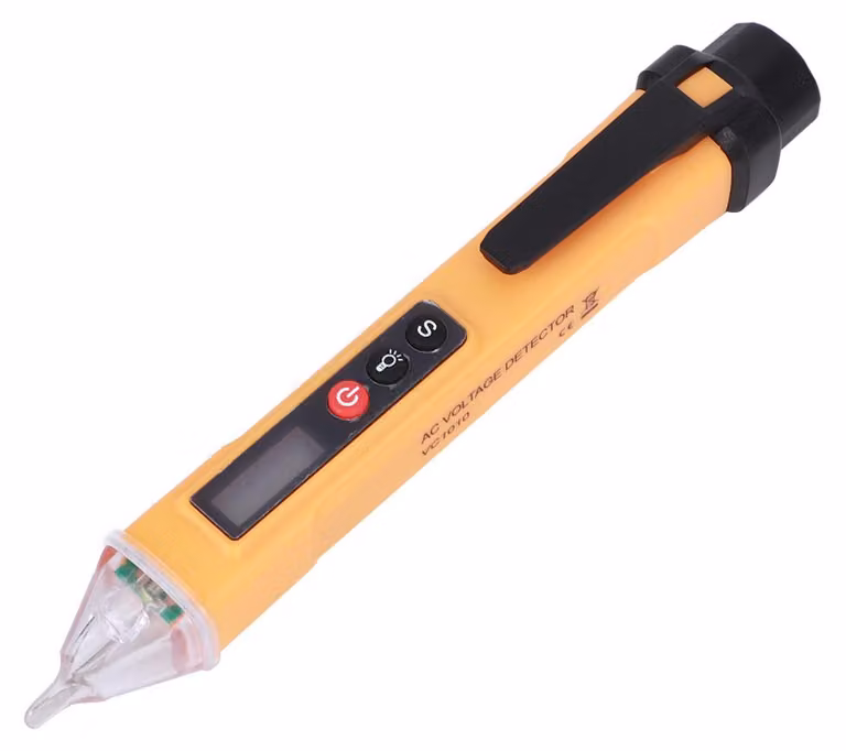 Tester digitale senza contatto per tensione elettrica AC 12-100 V (giallo e nero)