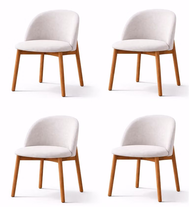 Set di sedie moderne bianche Sedia da cucina Sedia da sala da pranzo Sedie morbide