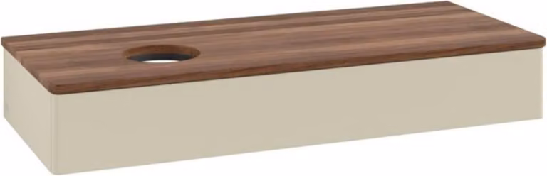 V&B Mobiletto senza struttura frontale, con illuminazione Antao 120x19x50cm, WBP w. wal, si Gr m Lac