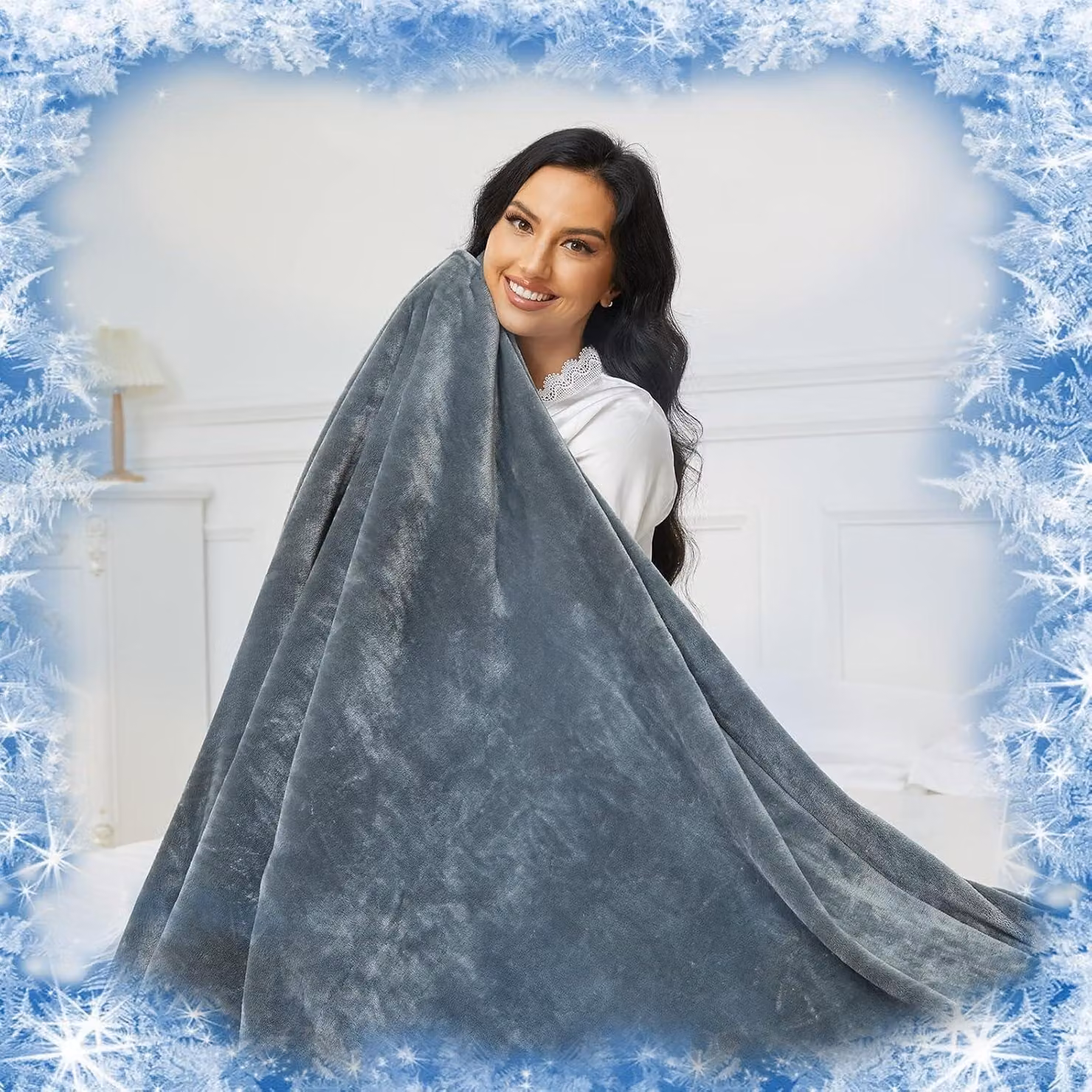 Coperta fresca e confortevole, reversibile, realizzata con materiale refrigerante, dimensioni 200x150 cm, ideale per le notti estive