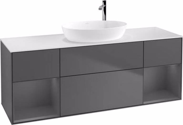 V&B mobile lavabo Finion 160cm, Pl w m, Rg A m Lac, Antrac. m