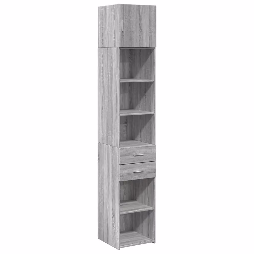 Mobile sottolavabo moderno vidaXL in MDF grigio con ante a battente, L/P/H: 40 x 42,5 x 225 cm – 2