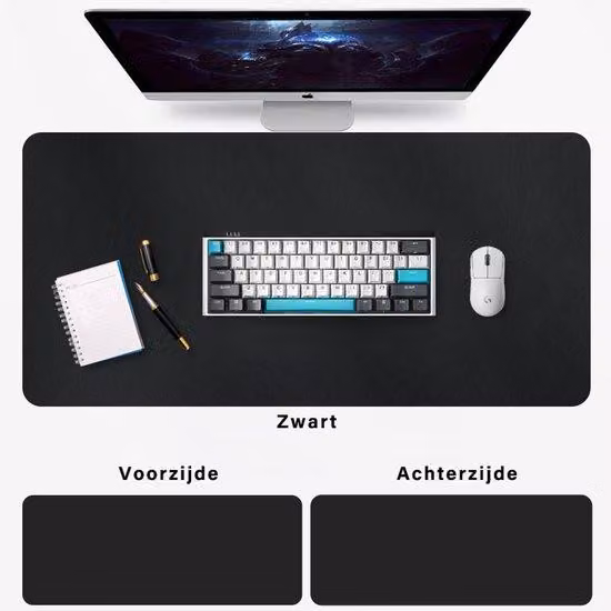 Tappetino da gioco grande - Antiscivolo - Nero - XXL - Sottotavolo
