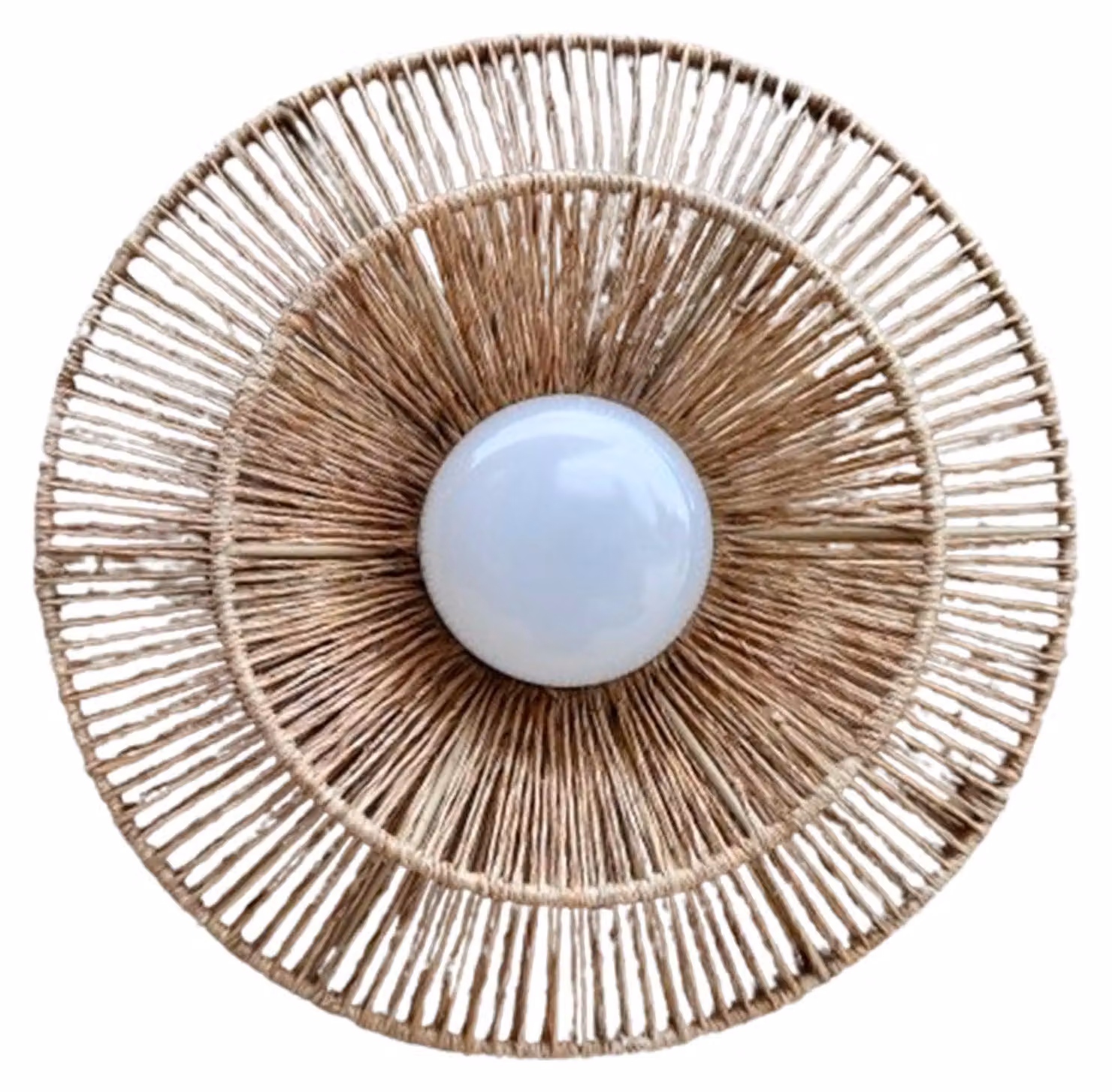 Lampada da parete in juta con lampada portatile MINI LYS, 30 cm