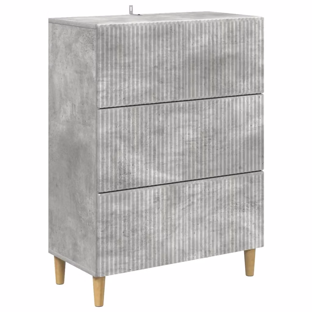 Mobile con Cassetti Moderno vidaXL in MDF Grigio L: 66 cm, P: 34,5 cm, H: 90 cm – 2