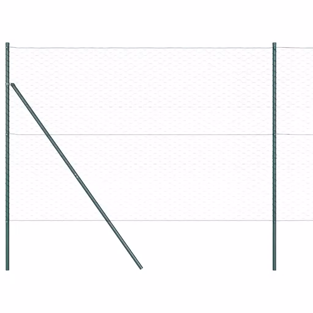 vidaXL Recinzione a rete esagonale in acciaio e PVC Verde 100 x 1,5 m – 2