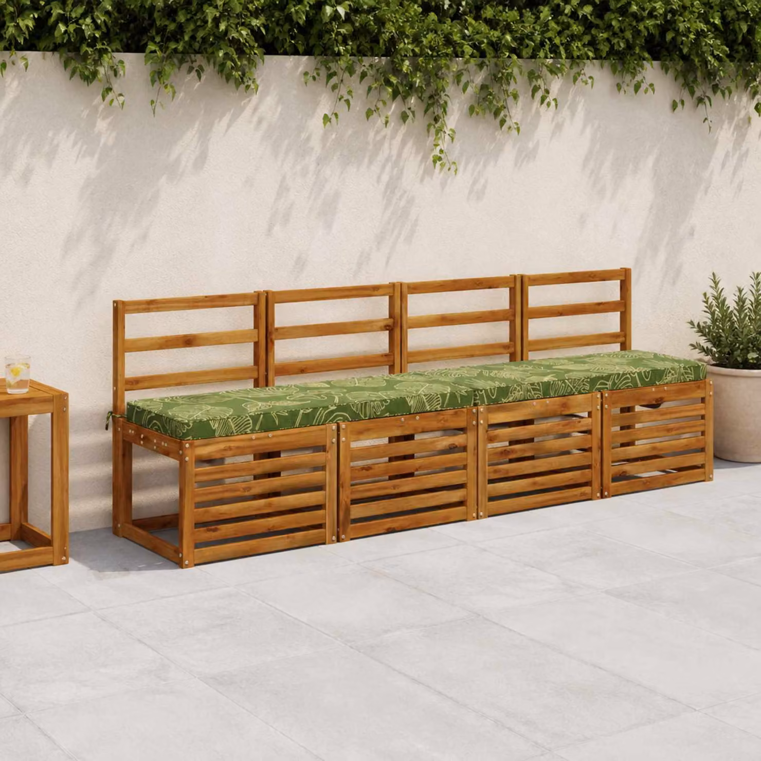 Cuscino per Panchina vidaXL VUGHT Verde in Poliestere con Rivestimento Rimovibile e Resistente ai Raggi UV