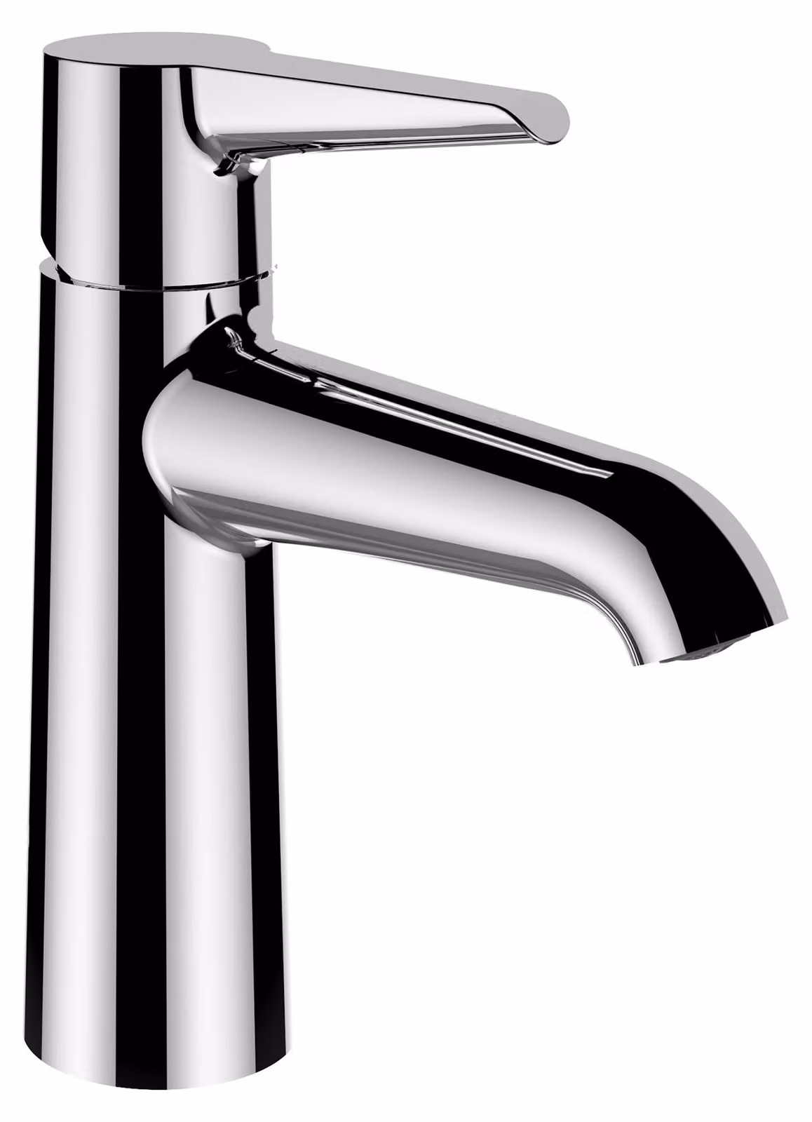 LAUFEN PURE Mitigeur monocommande de lavabo, bec fixe, porte-à-faux 110 mm, sans robinet de vidange, chromé, HF901702100000, HF901702100000