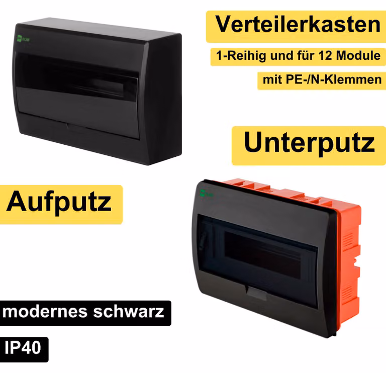 Elektro-Plast | Quadro Da Incasso - 12 Moduli - Nero - Elegante E Durevole - IP40