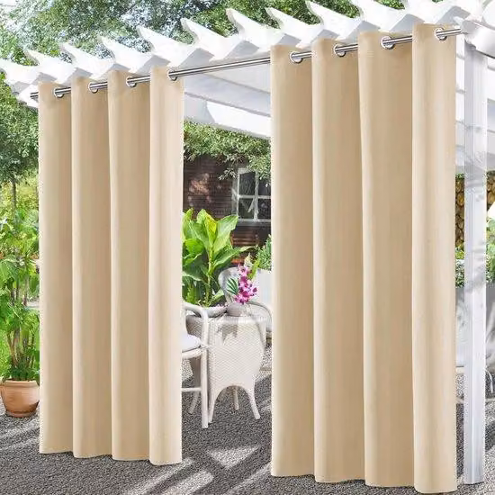Griglia impermeabile per balconi e terrazze - Griglia per protezione dal sole e privacy (132 x 215 cm, beige)