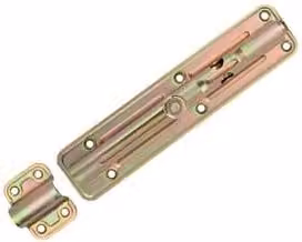 Catenaccio Trasversale con Asta Tonda e Portalucchetto Aldeghi in Acciaio Inox Colore Oro Confezione da 10 Pezzi