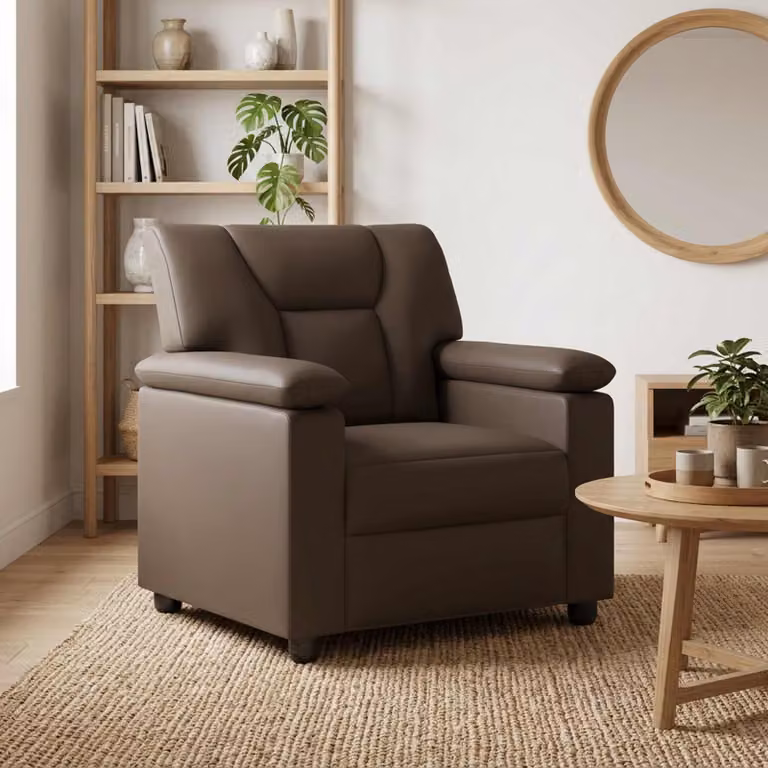 Divano moderno vidaXL in similpelle grigia, L: 91 cm, P: 85 cm, H: 93 cm