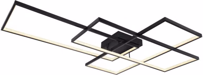Globo Lighting plafoniera in metallo nero opaco, LED