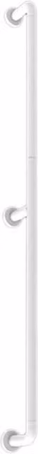 Corrimano verticale Goman in alluminio bianco opaco, montaggio a parete, H: 160 cm, P: 35 cm
