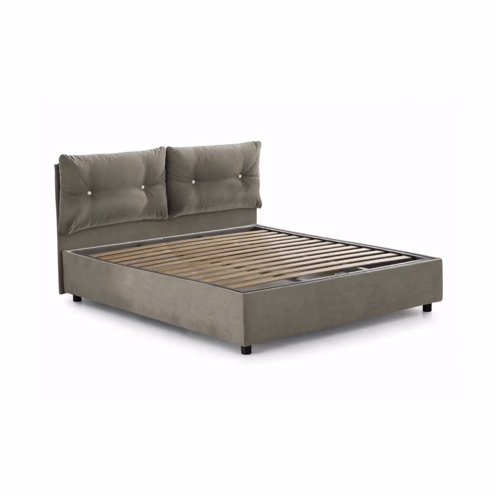 Letto Matrimoniale Artrax Talamo Italia con Contenitore a Alzata, Grigio, L/P: 160 x 200 cm – 2
