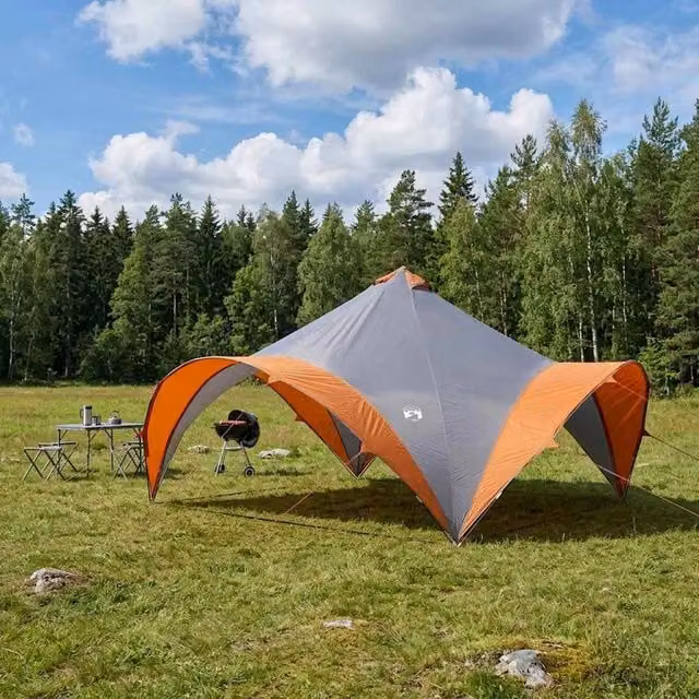 Tenda Party Grigio e arancione 500 x 500 x 352 cm 42028609