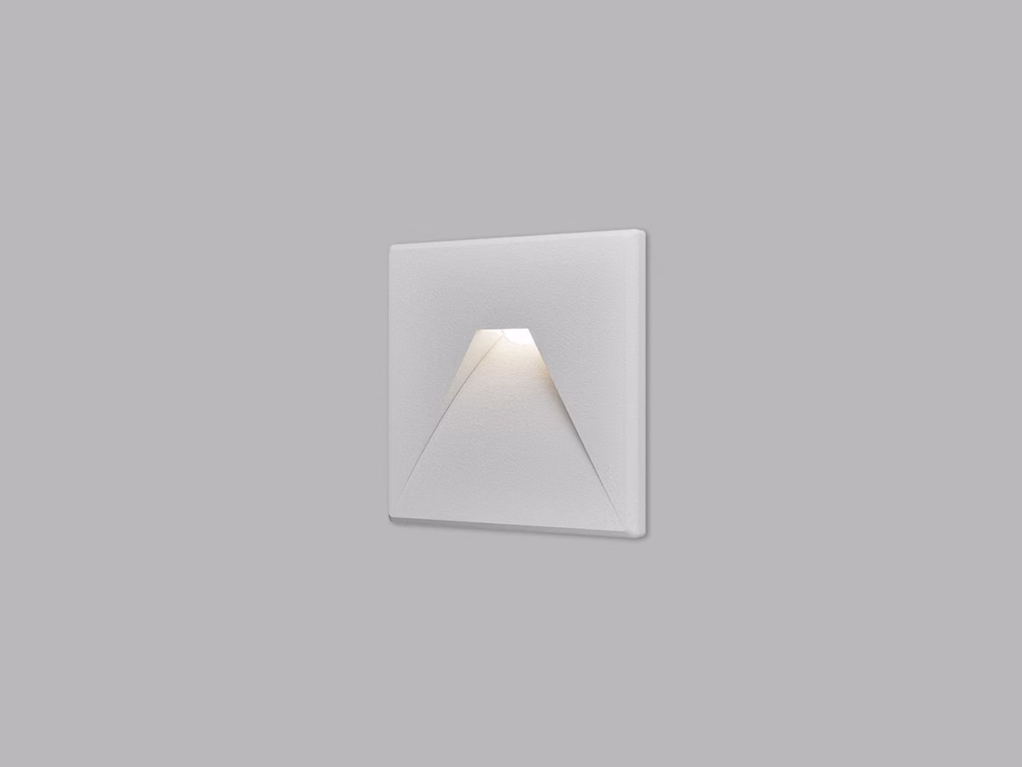 Lampada da parete LED quadrata da incasso WALK II IP44, Variante: BIANCO