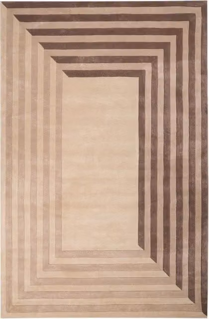 Tappeto beige in viscosa e lana Forma rettangolare Motivo geometrico 200 x 300 cm Stile moderno Soggiorno
