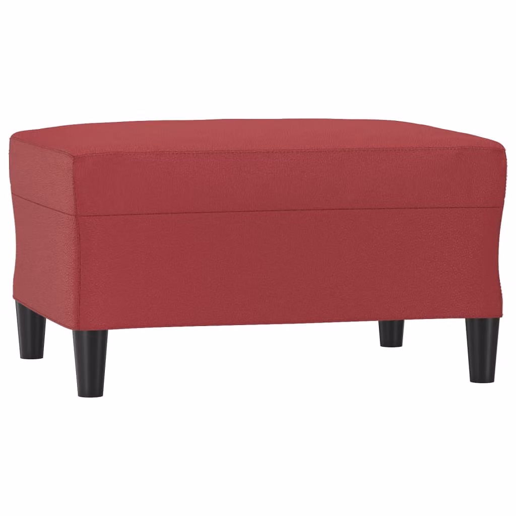 Poggiapiedi Rosso Vino 70x55x41 cm in Pelle finta