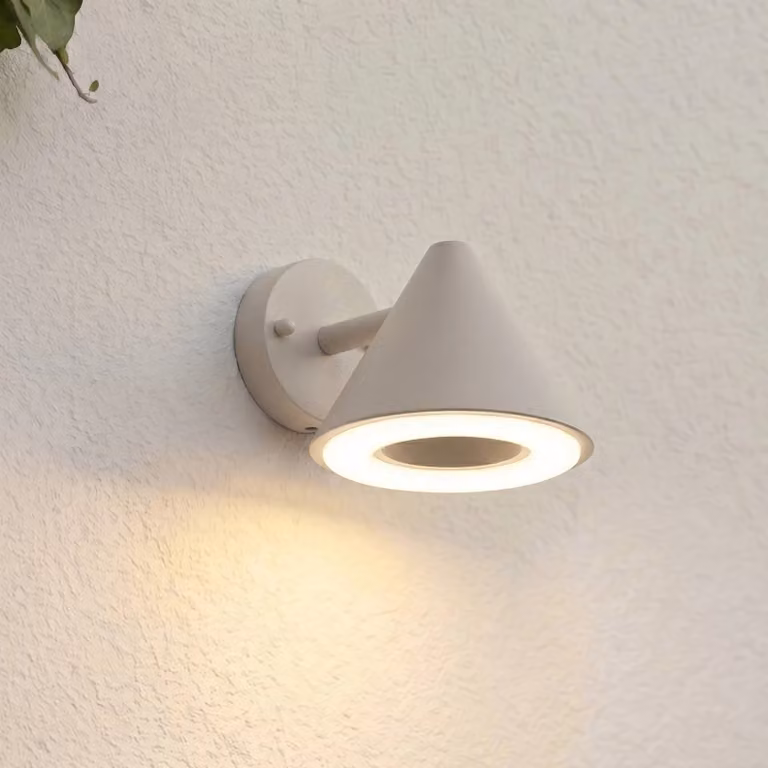 Applique da esterni Soran Lindby, Alluminio / Grigio / Zincato, Metallo, Moderno, Applique da esterni