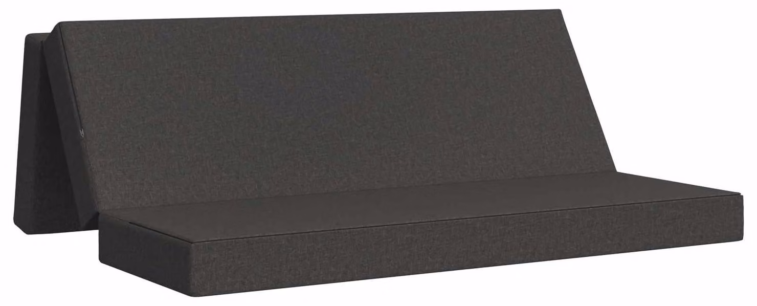 Divano Letto Pieghevole 180 x 67 x 45 cm Grigio Scuro