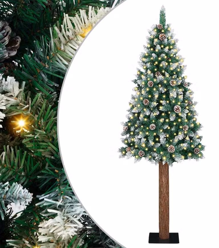 Albero di Natale snodato con 300 LED con supporto Verde 180 cm