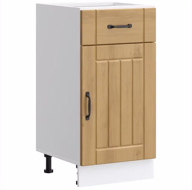 Mobile da cucina Lucca 40 x 46 x 81,5 cm pratico contenitore piedini regolabili stile rovere artigianale 02_0050071