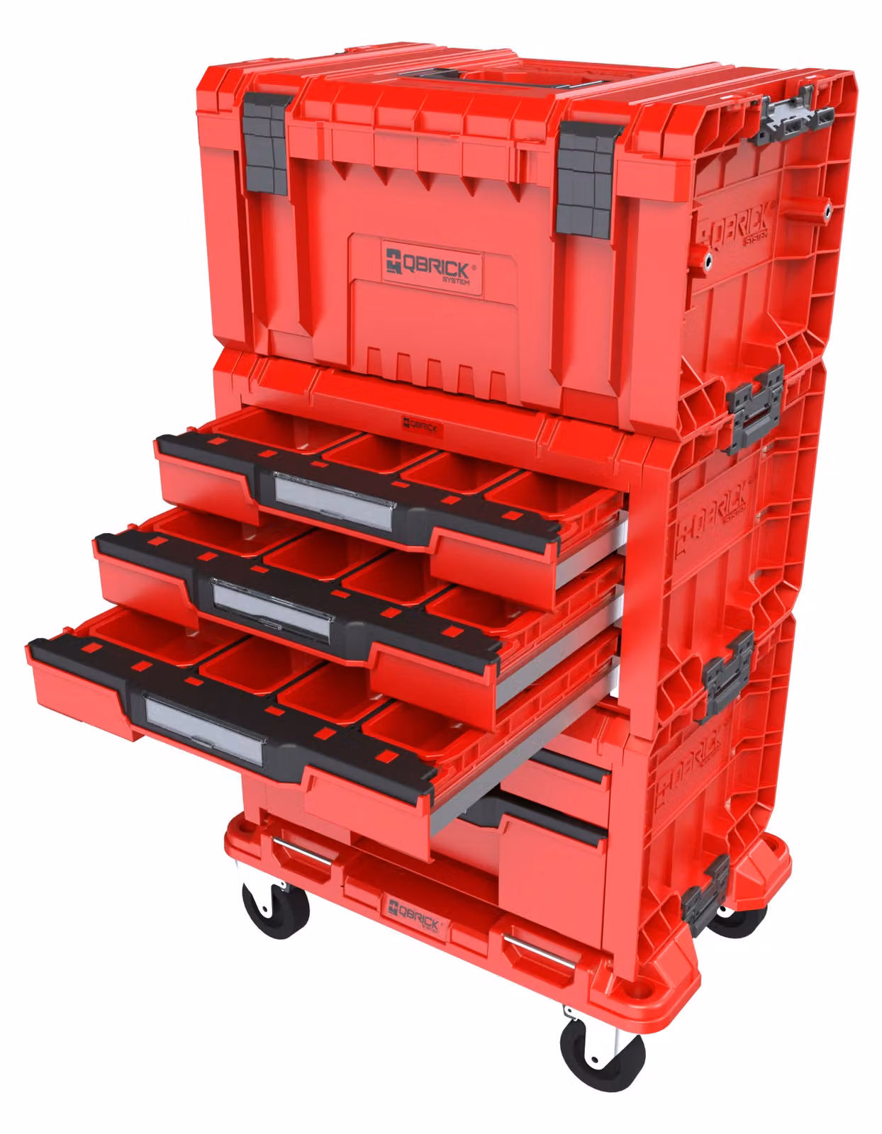 Qbrick System Pro Drawer Workshop Set 4 Rosso Ultra Hd Personalizzato