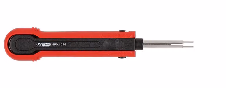KS TOOLS Attrezzo di sblocco per terminali a lama/prese piatte 4,8 mm 6,3 mm (Delphi Ducon) - 150.1285