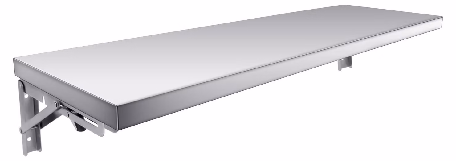 Mensola a parete in acciaio inossidabile, 60 cm, pieghevole, per cucine professionali