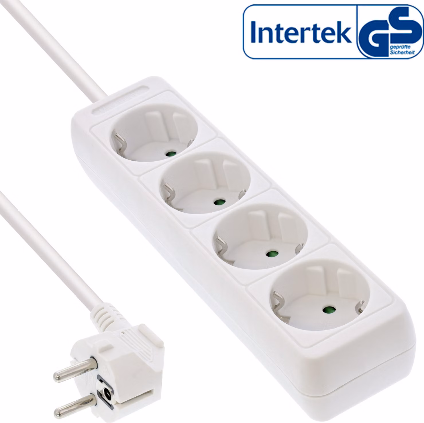 InLine® 16443F Presa multipla InLine®, contatto di terra a 4 vie 3 m, bianco