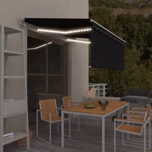 Tenda Automatica Parasole LED Sensore Vento 3x2,5m Antracite 3069274