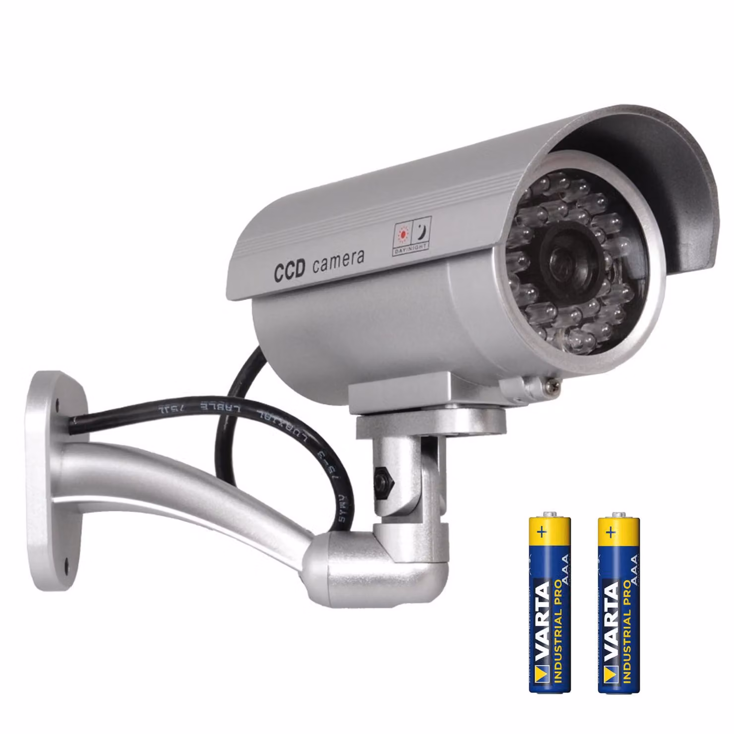 IR9000 S IR LED argento + 2x batterie AAA Varta Industrial