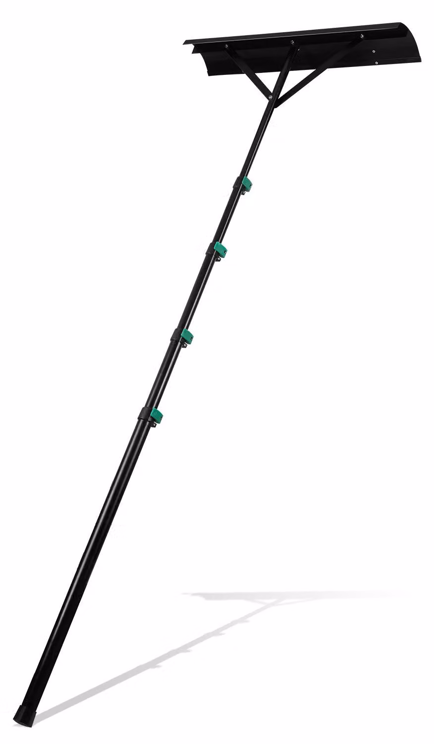 Ikodm, spazzaneve per tetti, lunghezza da 131 a 480 cm, con manico telescopico, pala per neve 70x15 cm, adatta per tetti e impianti solari