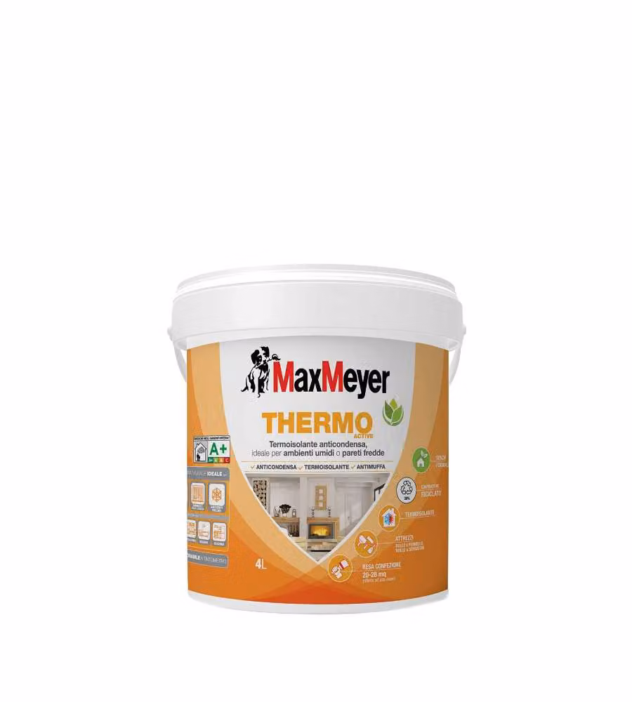 Max Meyer Pittura Termica Antimuffa 4 L Termoisolante Anticondensa - Thermo Active