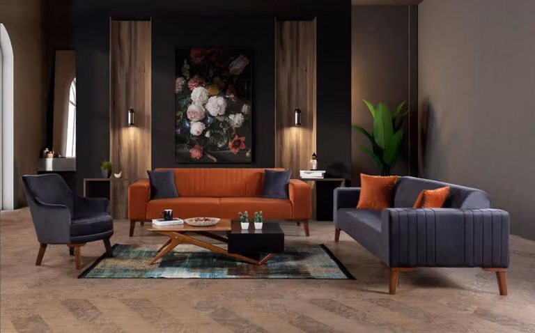 Sofagarnitur Sofa Garnitur Sofas 3+3+1 Sitz Stoff 3tlg Couch Set Polster Textil