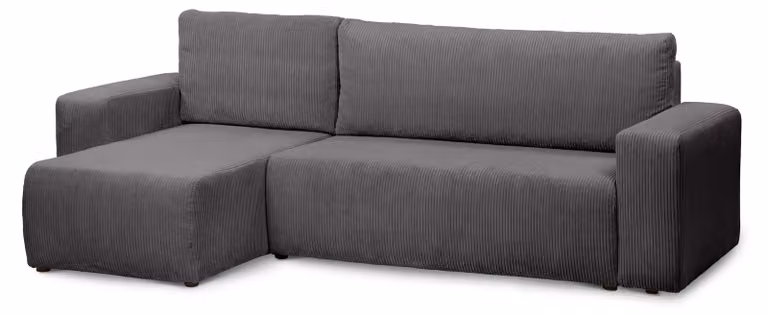 Divano a tre posti con funzione letto, modello Kingi, finitura bronzo acciaio