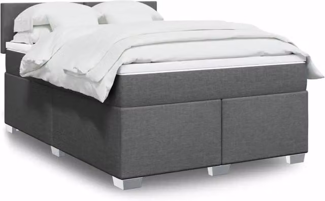 Letto Ibrido con Materasso e Struttura in Legno di Pino vidaXL, Grigio e Bianco, L/P/H: 140 x 200 cm