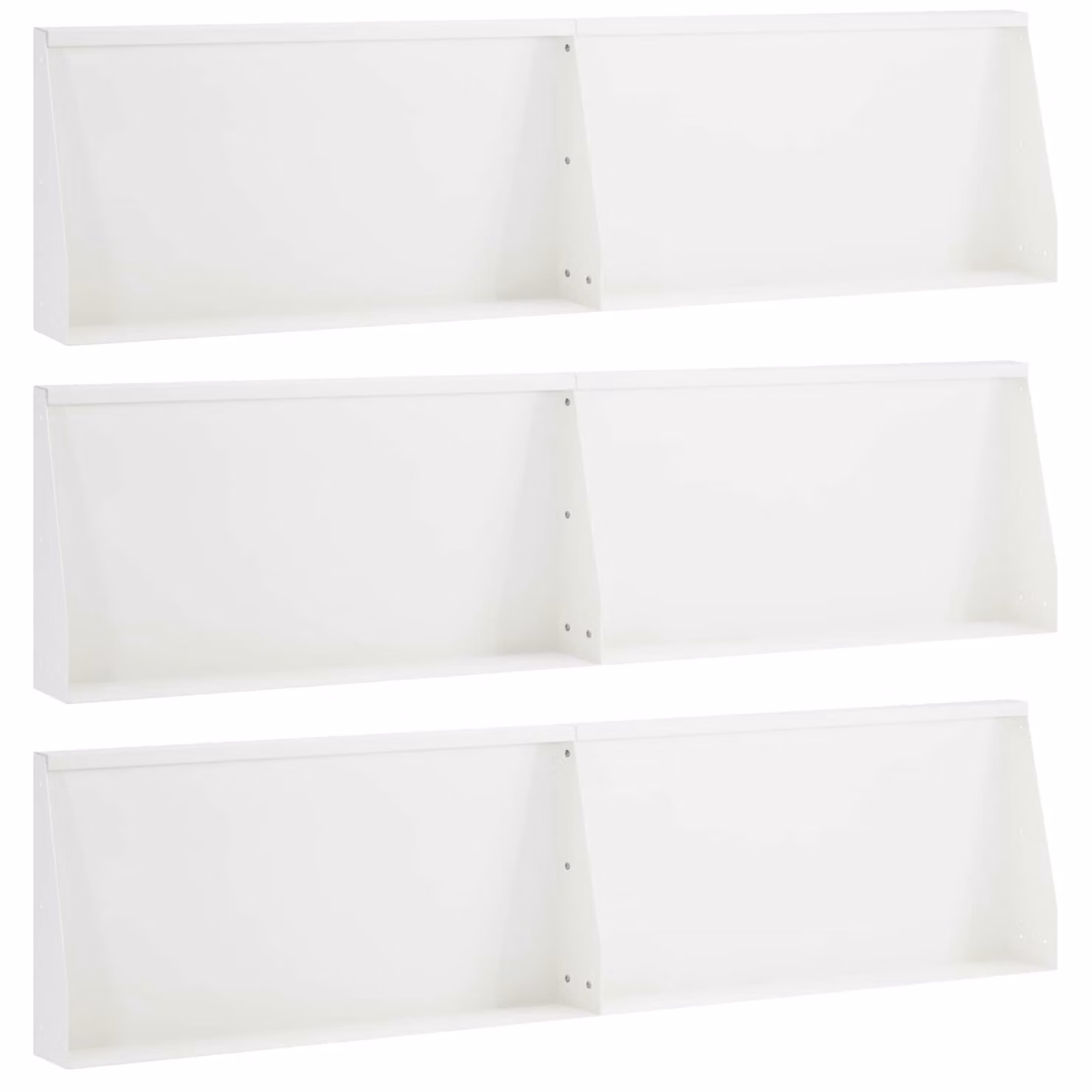 Set di 6 muretti di contenimento per orto rialzato vidaXL in acciaio bianco, L: 80 cm, P: 12 cm, H: 50 cm