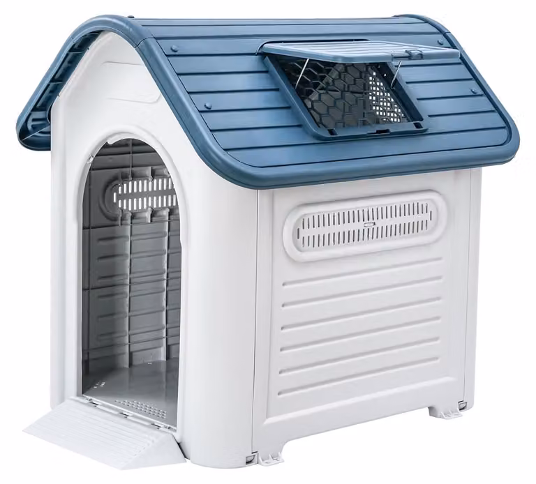 Cuccia per cani con tetto scorrevole