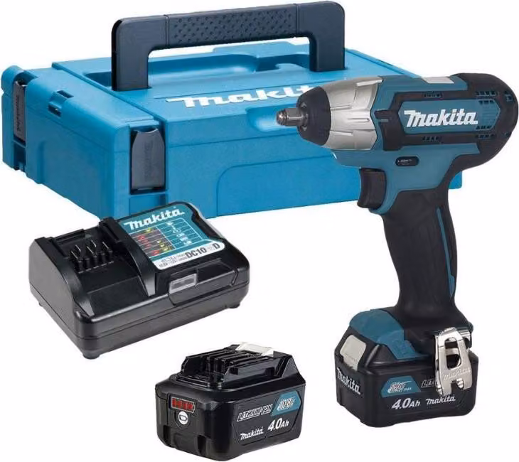 Macchina a percussione MAKITA 10,8V - 2 batterie BL1041B 4,0Ah - 1 caricatore rapido DC10SB TW140DSMJ