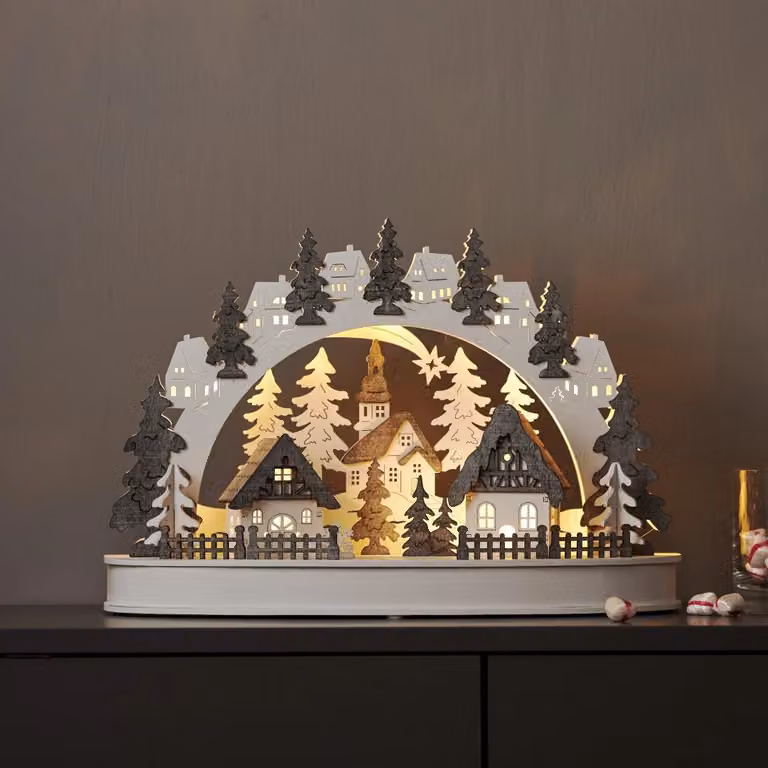 Star Trading 272-17, Figura decorativa luminosa, Grigio, 10 lampadine, LED, 0,08 W, Bianco caldo