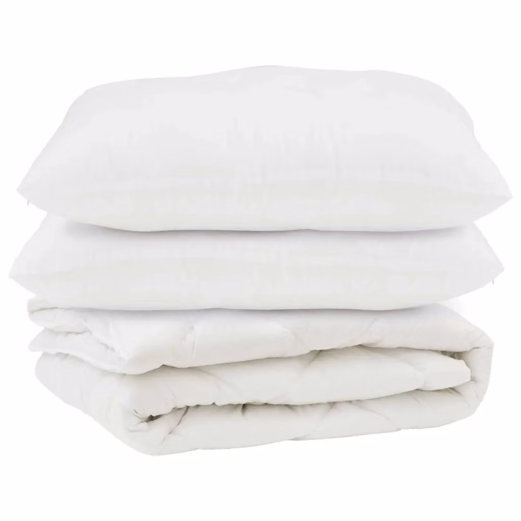Set di piumone e cuscini 3 pezzi vidaXL in microfibra bianca L/P/H: 260 x 220 x 3 cm – 2