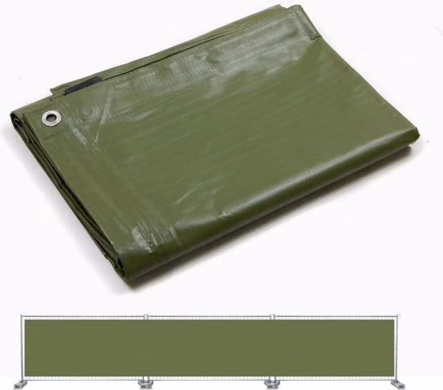 Telo Impermeabile da Esterno Soleilux Verde in PVC con Occhielli Rinforzati, Resistente ai Raggi UV e agli Strappi, L: 2 m x P: 25 m – 1