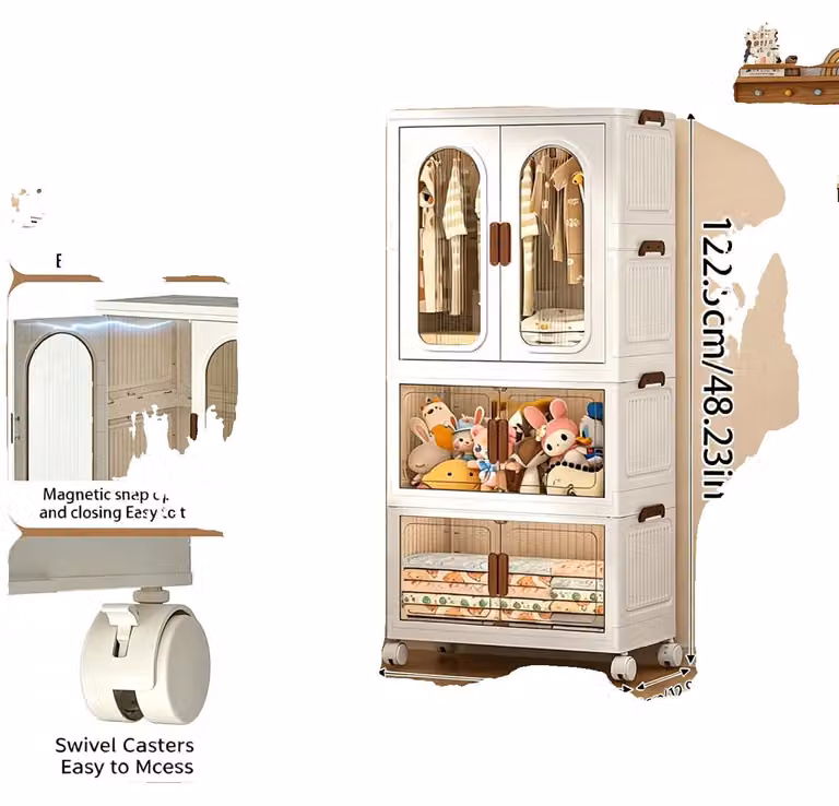 Contenitore, multifunzionale, design pieghevole, bianco - 58-3